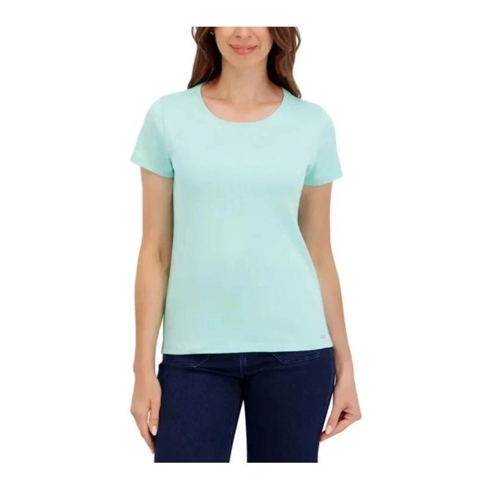 DKNY Women's Organic Cotton Tee, Mint, Size: Small, New